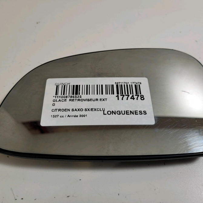 Glace  retroviseur exterieur gauche occasion  Citroën SAXO (S0, S1) 1.5 d (1996-2001)   8151T7  1