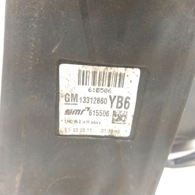 Retroviseur exterieur electrique droit occasion  Opel ZAFIRA / ZAFIRA FAMILY B (A05) 1.7 cdti (m75) (2008-2015)   13312909  2