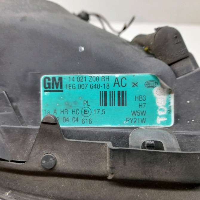 Phare droit occasion  Opel ASTRA G Coupé (T98) 1.6 16v (f07) (2000-2005)   93175724  2