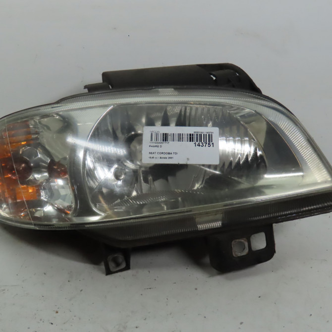 Phare droit occasion  SEAT CORDOBA I Phase 2 09-1999->10-2002 1.9 TDI 90ch   6K1941044A  1