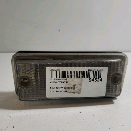Clignotant droit occasion  FIAT 126 Phase 2 01-1988->01-1993 0.7i 26ch    