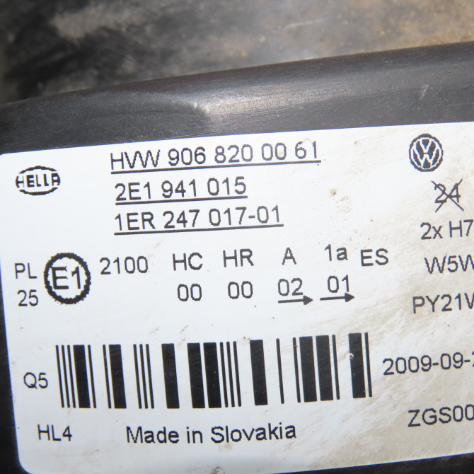 Phare gauche occasion  Volkswagen vw CRAFTER 30-50 Camionnette (2E_) 2.5 tdi (2006-2011)   2E1941015  2