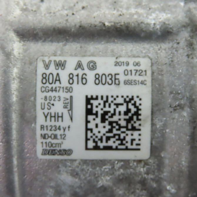 Compresseur air conditionne occasion  Audi Q5 (FYB, FYG) 35 tdi mild hybrid (2019)   80A816803E  2