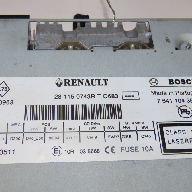 Autoradio occasion  Renault SCÉNIC III (JZ0/1_) 1.5 dci (2009) 5 portes   281150743R  4