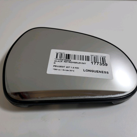 Glace  retroviseur exterieur droit occasion  Peugeot 207/207+ (WA_, WC_) 1.6 hdi (2006-2013) 5 portes   8151JF 