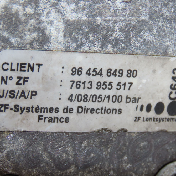 Pompe direction assistee occasion  Citroën JUMPER Camionnette (230L) 2.0 hdi (2001-2002)   9645464980  2