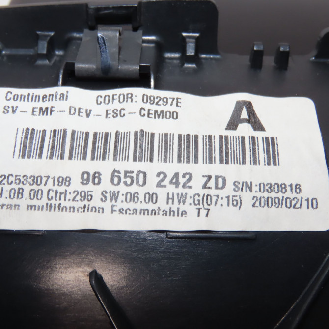 Afficheur digital occasion  Peugeot 308 I (4A_, 4C_) 1.6 hdi (2007-2014) 5 portes   96650242ZD  2