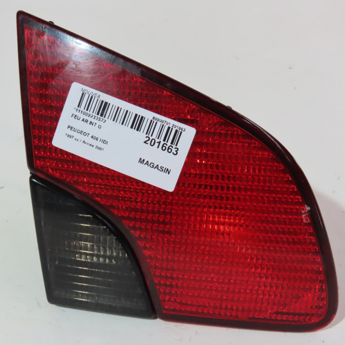 Feu arrière interieur gauche occasion  Peugeot 406 Break (8E/F) 2.0 hdi 90 (1999-2004)   6350H6  1