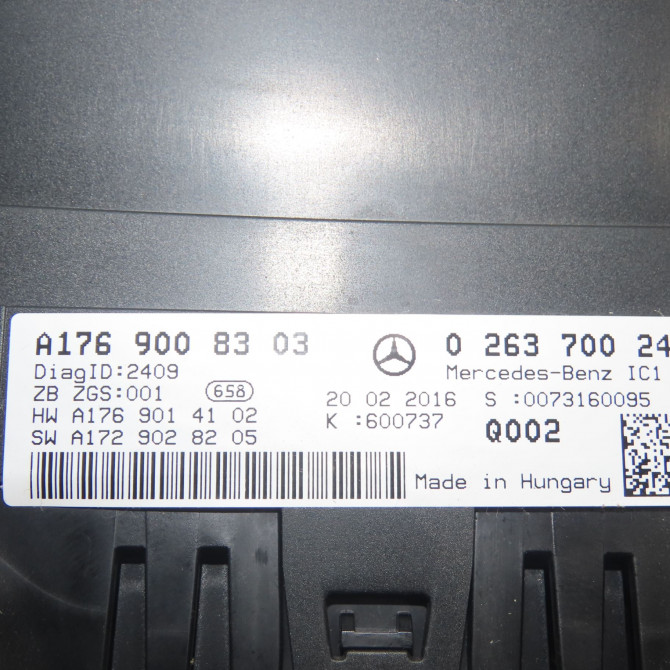 Bloc compteurs occasion  Mercedes-benz CLASSE A (W176) A 200 cdi / d (176.008) (2014-2018)   1769007503  2