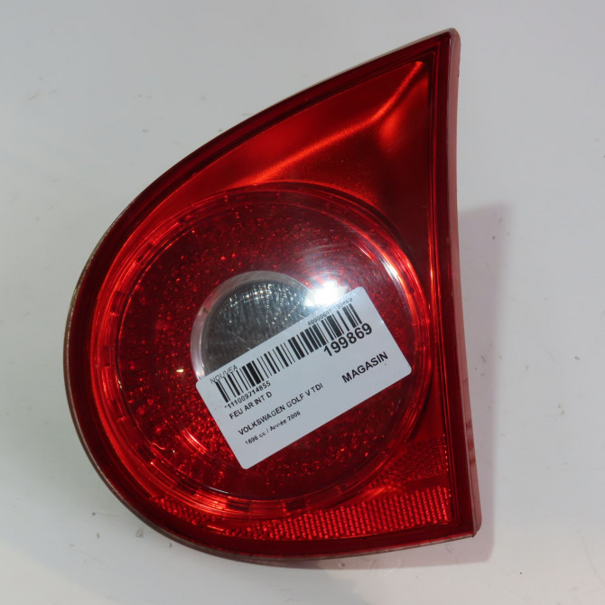 Feu arrière intérieur droit occasion  Volkswagen vw GOLF V (1K1) 1.9 tdi (2003-2008) 5 portes   1K6945094K  1