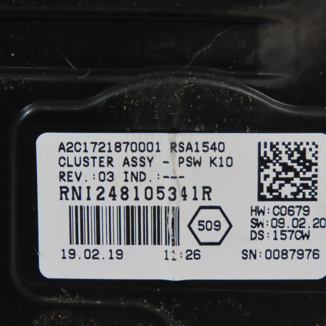 Bloc compteurs occasion  Renault KOLEOS II (HC_) 2.0 dci 175 (hcak) (2016)   248105341R  2