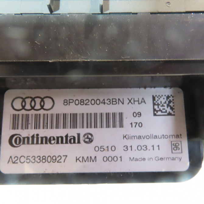 Commande de chauffage occasion  Audi A3 Sportback (8PA) 1.6 tdi (2009-2013)   8P0820043BNXHA  2
