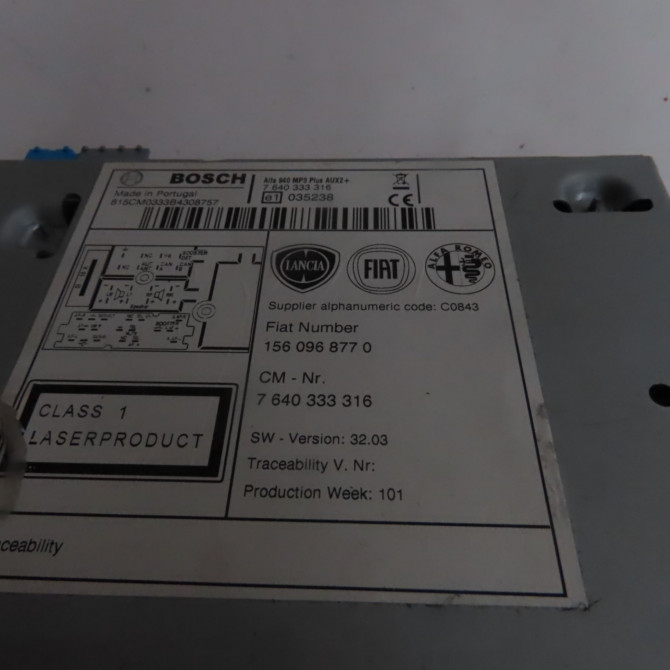 Autoradio occasion  Alfa romeo GIULIETTA (940_) 1.4 tb (940fxa1a, 940fxt1a) (2010-2020)   156096877  2