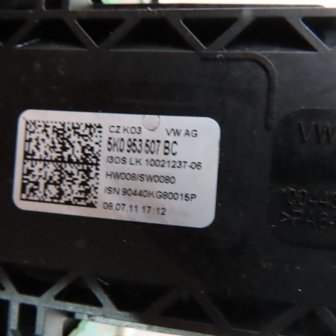 Bloc commodos occasion  Volkswagen vw GOLF VI (5K1) 1.6 tdi (2009-2012)   5K0953513M9B9  2