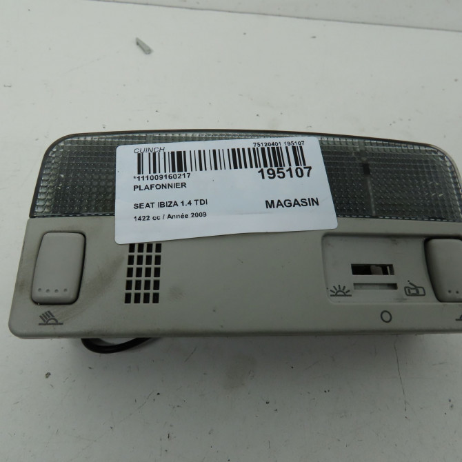 Plafonnier occasion  Seat IBIZA IV (6J5, 6P1) 1.4 tdi (2008-2010) 5 portes   6Q0947105MY20  1
