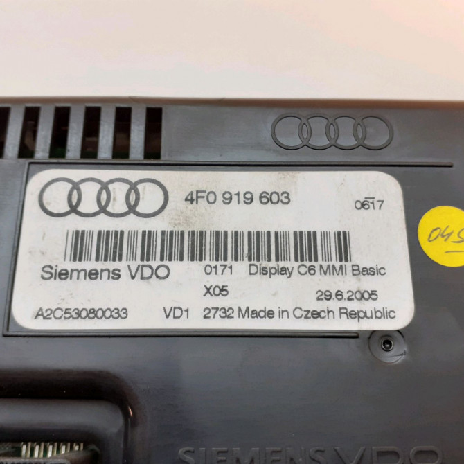 Afficheur digital occasion  Audi A6 C6 (4F2) 2.0 tdi (2004-2008)   4f0919603  3