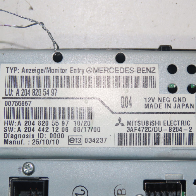 Afficheur digital occasion  Mercedes-benz CLASSE C T-Model (S204) C 180 cdi (204.200) (2010-2014)     2