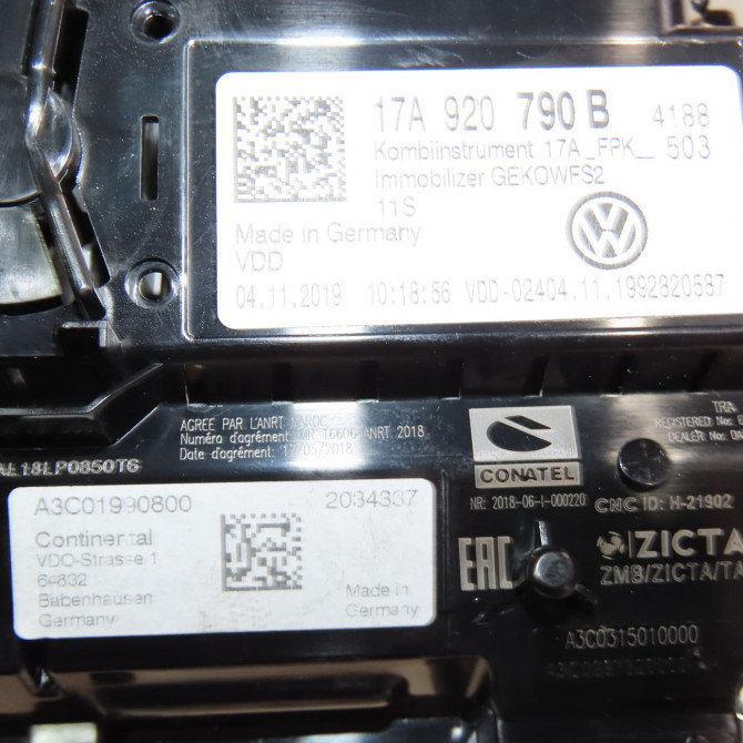 Bloc compteurs occasion  VOLKSWAGEN T ROC Phase 1 10-2017->...   17A920790B  2