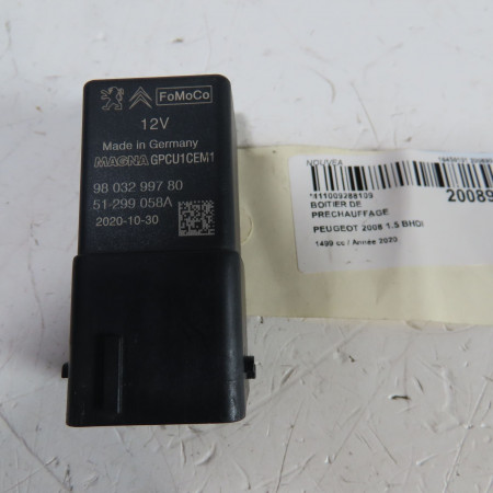 Boitier de préchauffage occasion  Peugeot 2008 II (UD_, US_, UY_, UK_) 1.5 bluehdi 130 (2019)   9803299780 