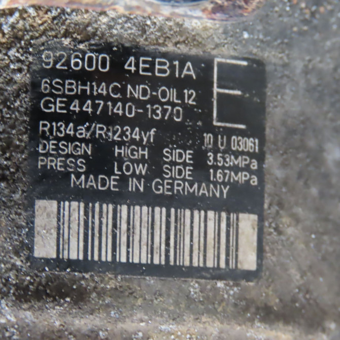 Compresseur air conditionne occasion  Nissan QASHQAI II SUV (J11, J11_) 1.6 dci (2013)   926004EB1ARE  2