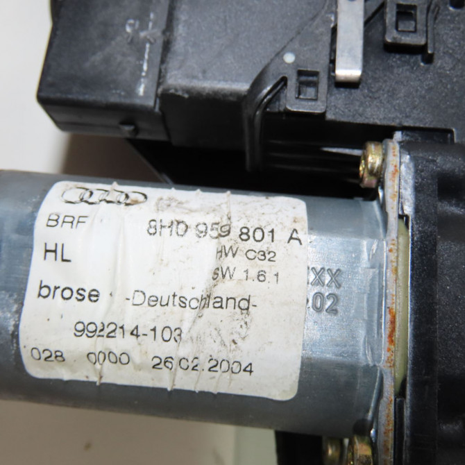 Mécanisme+moteur lève glace aile arg occasion  Audi A4 B6 Décapotable (8H7) 1.8 t (2002-2005)   8H0839397  2