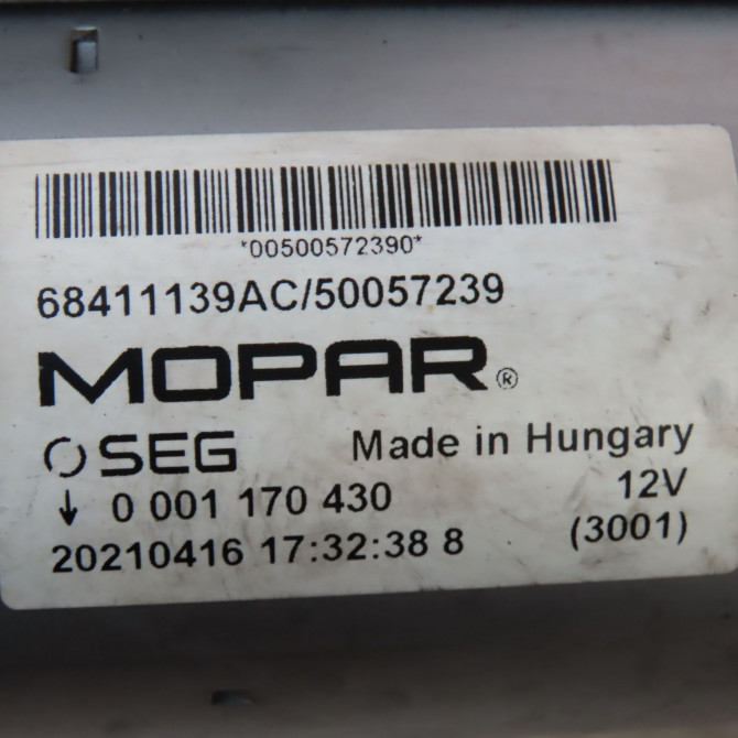 Démarreur occasion  Jeep RENEGADE SUV (BU, B1, BV) 1.3 gse t4 (2018) 5 portes   50057673  2