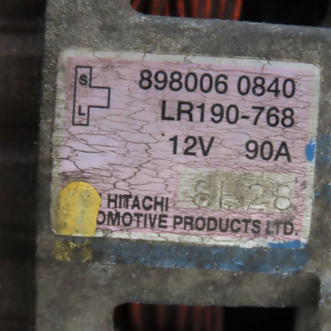 Alternateur occasion  Isuzu D-MAX I (TFR, TFS) 3.0 ditd 4x4 (tfs77h) (2002-2012) 4 portes   8980060840  2