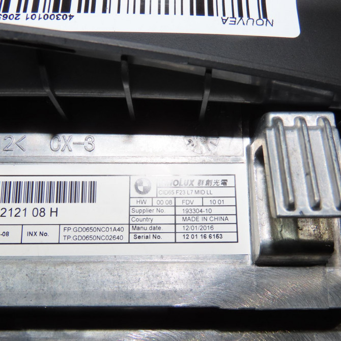 Afficheur digital occasion  Bmw 1 (F20) 116 d (2012-2015)   65509322121  2