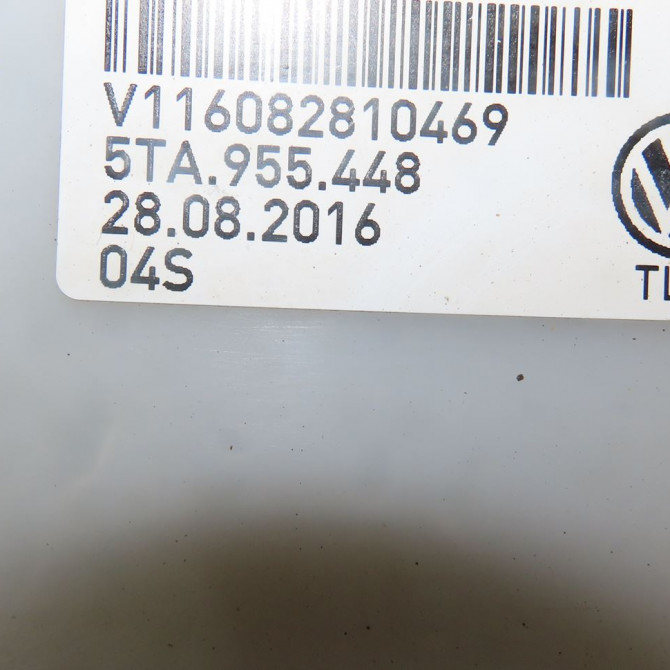 Reservoir lave-glace avant occasion  Volkswagen vw TOURAN (5T1) 1.6 tdi (2015-2016)   5TA955453  2