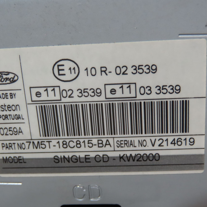 Autoradio occasion  Ford FOCUS II (DA_, HCP, DP) 1.6 ti (2004-2012)   7M5T18C815BA  2