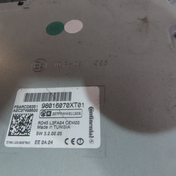 Autoradio occasion  Citroën DS3 (SA_) 1.6 hdi 90 (2009-2015) 3 portes   98016070XT  2