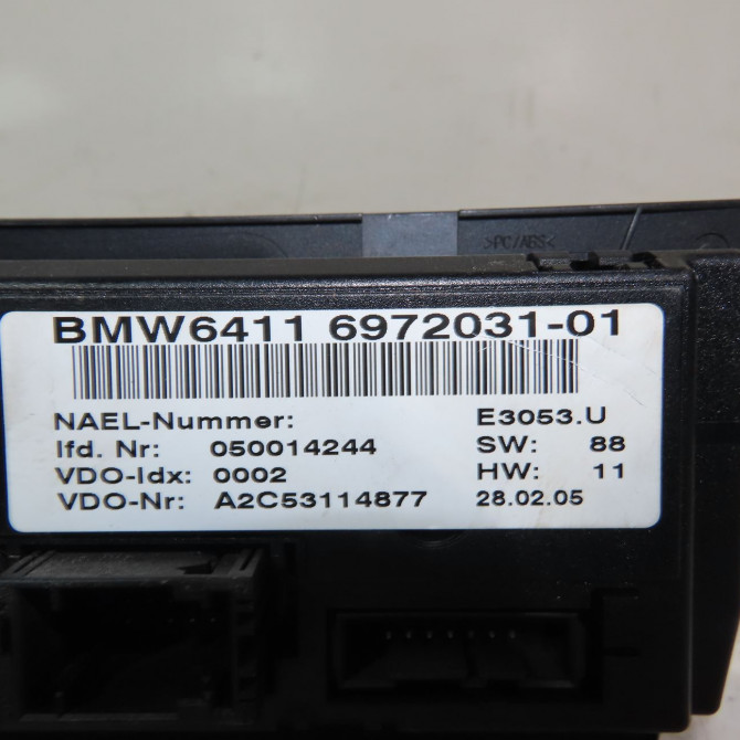 Commande de chauffage occasion  Bmw 3 (E90) 320 d (2004-2011)   64116972031  2