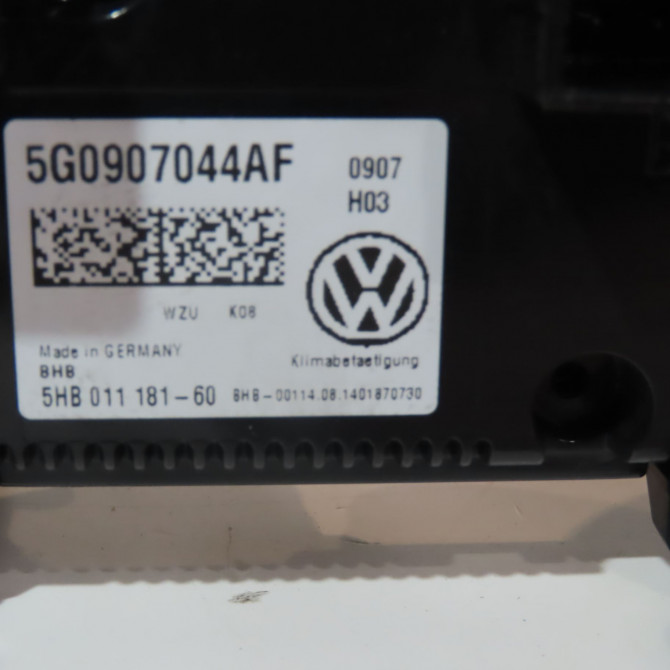 Commande de chauffage occasion  Volkswagen vw GOLF VII (5G1, BQ1, BE1, BE2) 1.6 tdi (2012-2017)   5G0907044AF  2