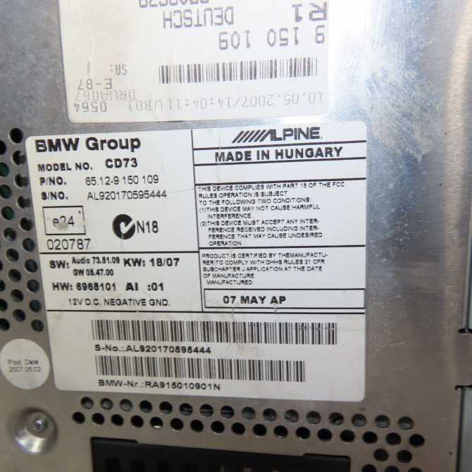 Autoradio occasion  Bmw 3 (E90) 320 d (2004-2011)   65129150109  2