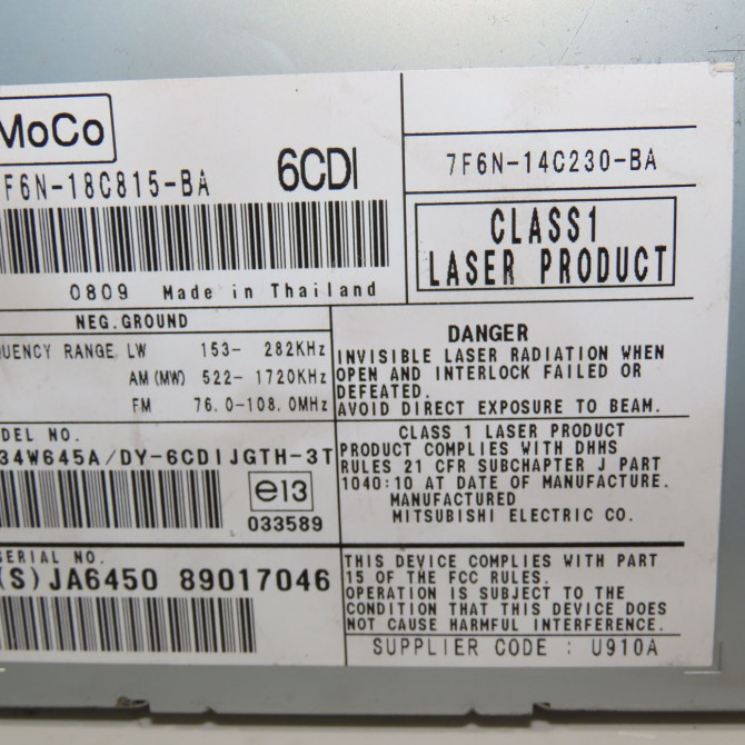 Autoradio occasion  Jaguar XF I (X250) 2.7 d (2008-2015)   7F6N18C815BA  2