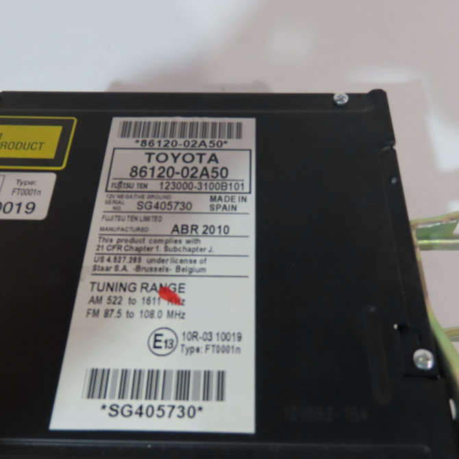 Autoradio occasion  Toyota AURIS (_E15_) 2.0 d-4d (ade150_) (2006-2012)   8612002A50  2