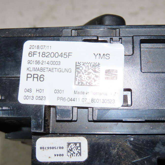 Commande de chauffage occasion  Seat IBIZA V (KJ1, KJG) 1.0 (2017)   6F1820045F  2