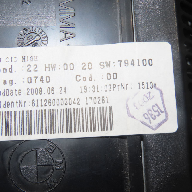 Afficheur digital occasion  Bmw 6 (E63) 635 d (2007-2010)   611260003042  2