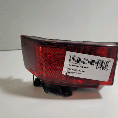 Feu brouillard arrière droit occasion  Opel MERIVA A Monospace (X03) 1.6 (e75) (2003-2010) 5 portes   93187880 
