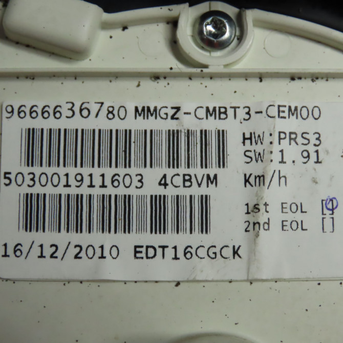 Bloc compteurs occasion  Peugeot 206+ (2L_, 2M_) 1.1 (2009-2013)   9666636780  2