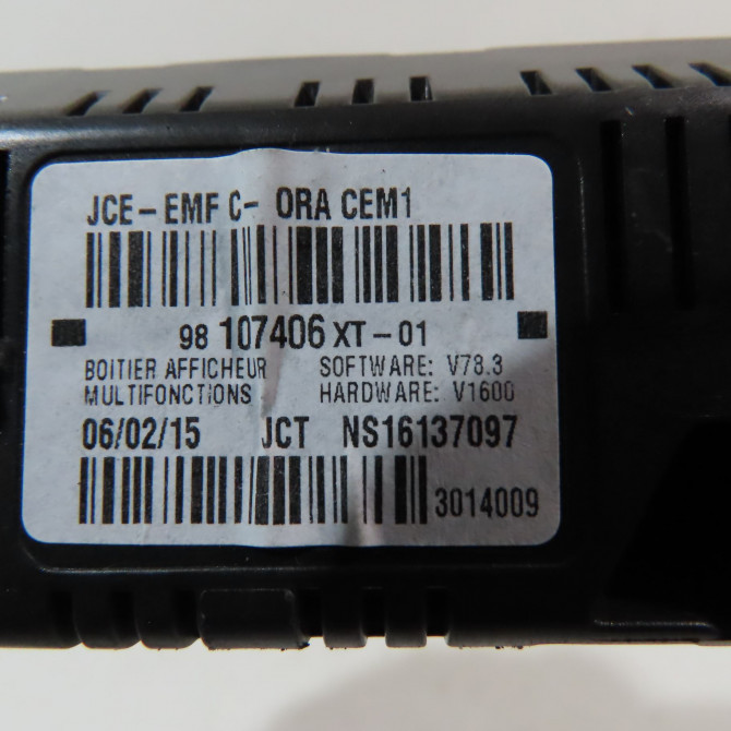 Afficheur digital occasion  Citroën C3 II (SC_) 1.2 vti 82 (2012-2016) 5 portes   98107406XT  2