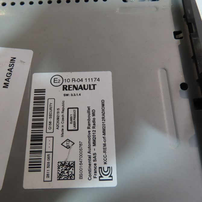Autoradio occasion  Renault KANGOO / GRAND KANGOO II (KW0/1_) 1.2 tce 115 (kw02, kw14) (2013)   281152808R  2