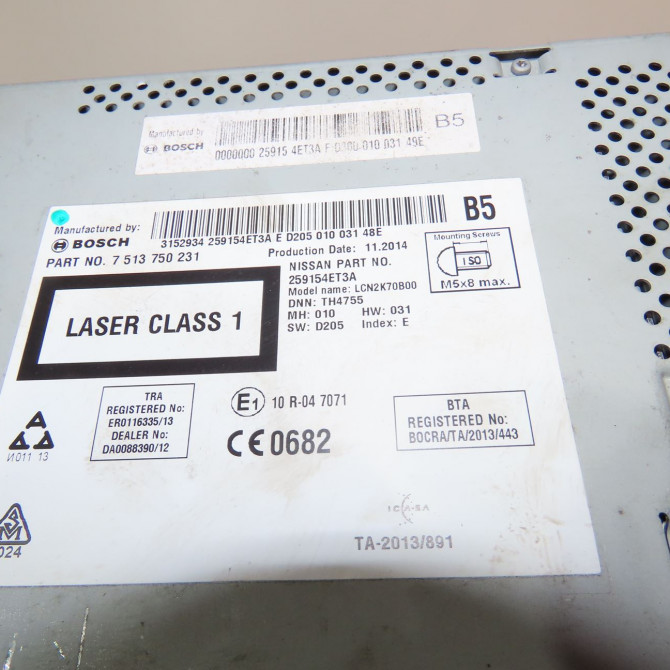 Autoradio occasion  Nissan QASHQAI II SUV (J11, J11_) 1.2 dig-t (2013)   259154ET3A  2