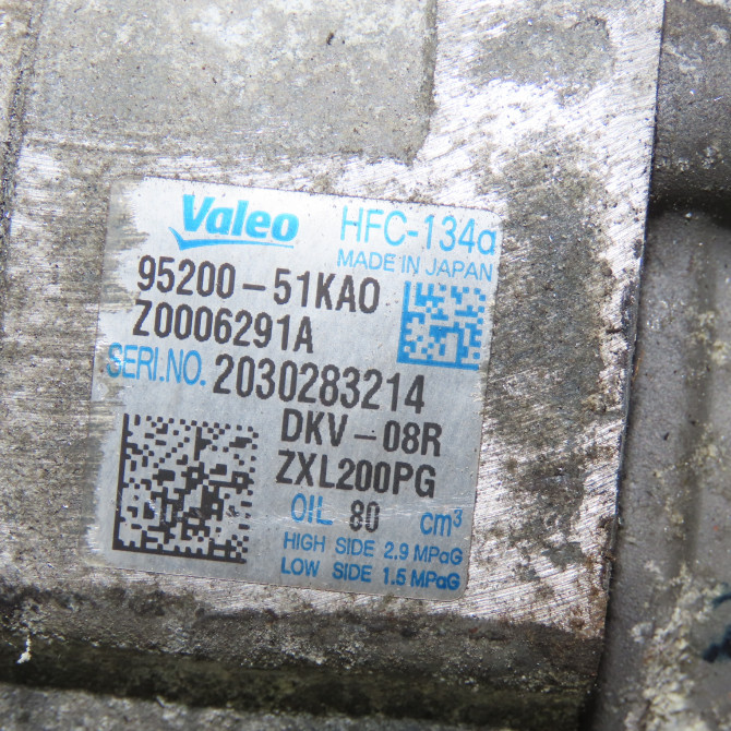 Compresseur air conditionne occasion  Opel AGILA (B) (H08) 1.0 (f68) (2008-2011)   9520051KA0  2