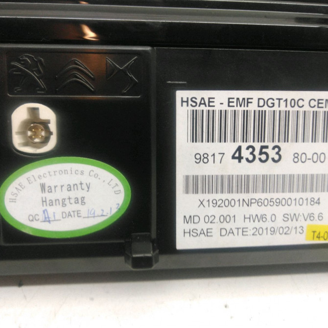 Afficheur digital occasion  Peugeot 508 II (FB_, FH_, F3_) 1.5 bluehdi 130 (fbyhzj, fbyhzr) (2018)   9817435380  4