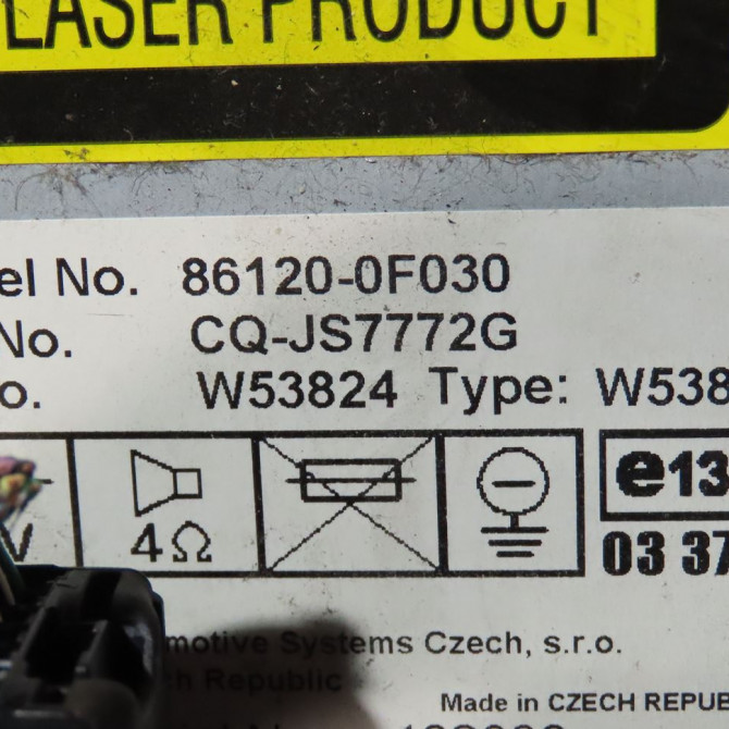 Autoradio occasion  Toyota COROLLA Verso (ZER_, ZZE12_, R1_) 2.2 d-4d (aur10_) (2005-2009) 5 portes   861200F030  2