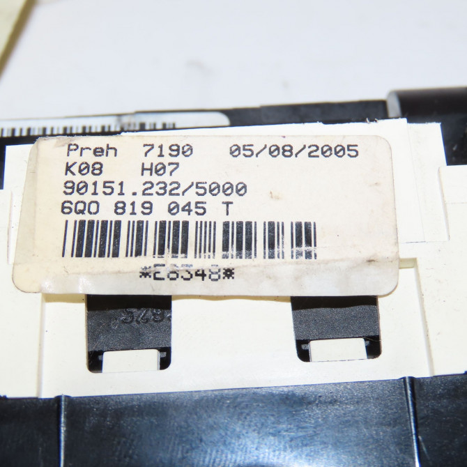 Commande de chauffage occasion  Volkswagen vw FOX 3/5 portes (5Z1, 5Z3, 5Z4) 1.2 (2005-2011)   6Q0820045H  2