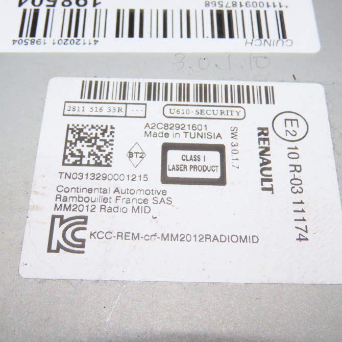 Autoradio occasion  Renault KOLEOS I (HY_) 2.0 dci 4x4 (hy0b) (2008)   281151633R  2