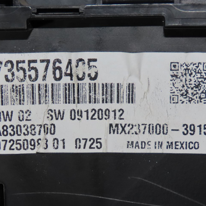 Commande de chauffage occasion  Fiat 500 (312_) 1.2 (312axa1a) (2007) 3 portes   735576405  2