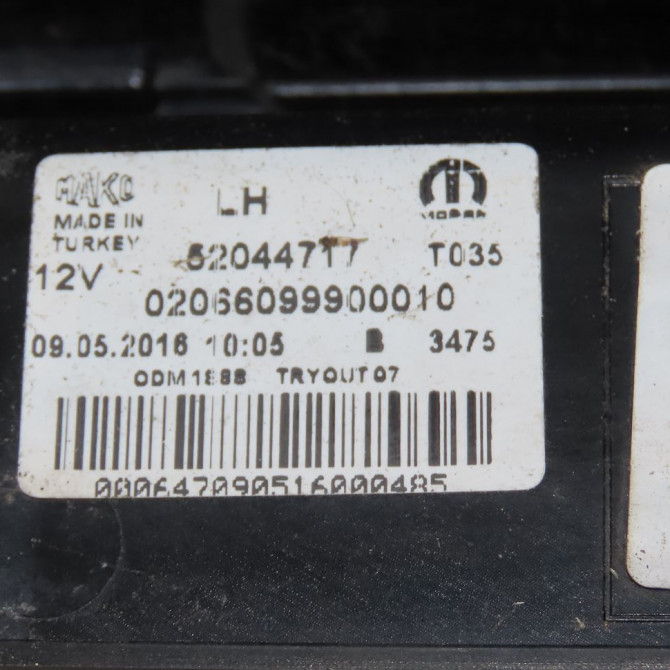 Feu arrière gauche occasion  Fiat DOBLO Cargo (263_) 1.3 d multijet (2010)   52044717  2